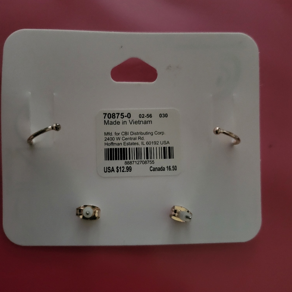 ✨️ Brand New Icing Earrings Sensitive Ears Gold Wedding Jewelry - Picture 2 of 2